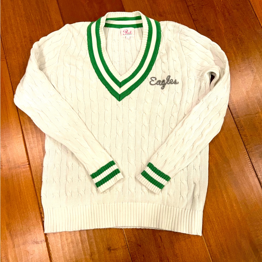 Excellent use condition pink pineapple, NFL EAGLES sweater..Pink Pineapple!